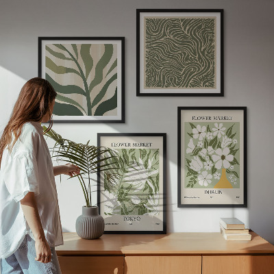 Multi-piece wall decor set Plant patterns boho decorations