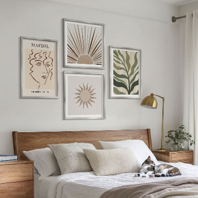 Wall art set Abstract plant patterns
