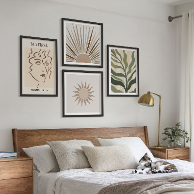 Wall art set Abstract plant patterns