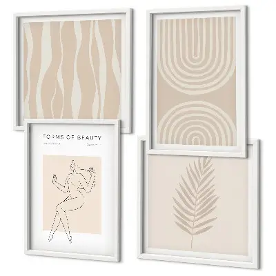 Multi-piece wall decor set abstract boho style