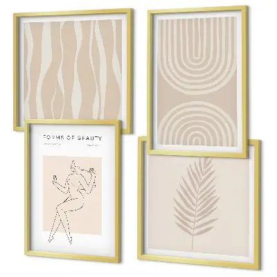 Multi-piece wall decor set abstract boho style