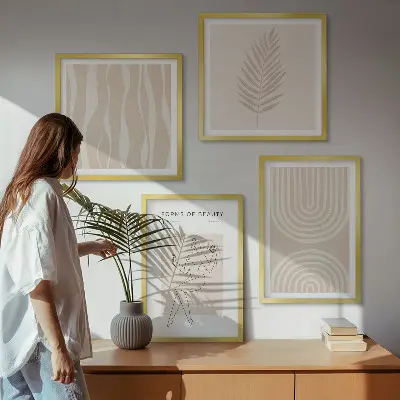 Multi-piece wall decor set abstract boho style