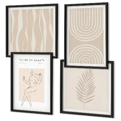 Multi-piece wall decor set abstract boho style