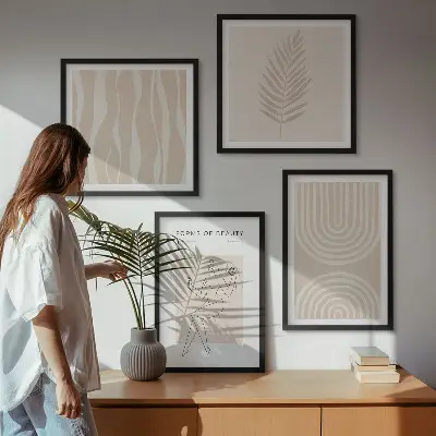 Multi-piece wall decor set abstract boho style