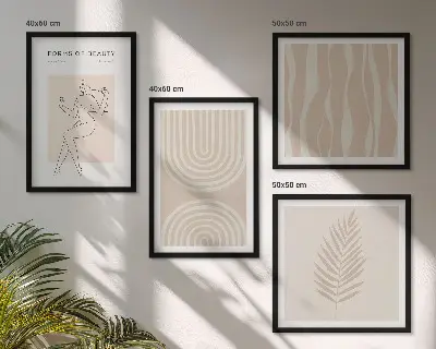 Multi-piece wall decor set abstract boho style