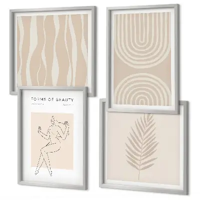 Multi-piece wall decor set abstract boho style