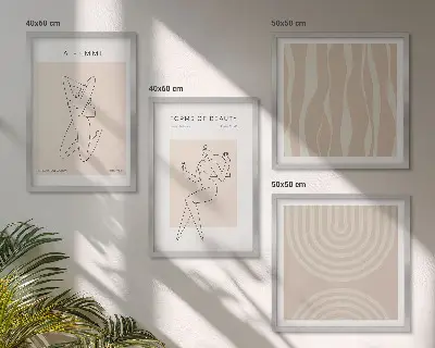 Wall art set A collection of minimalist forms