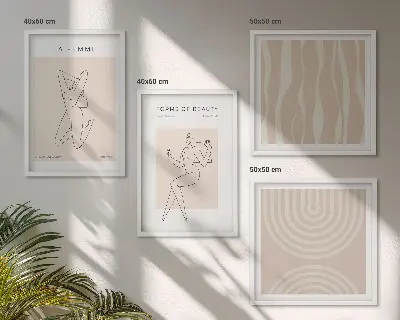Wall art set A collection of minimalist forms