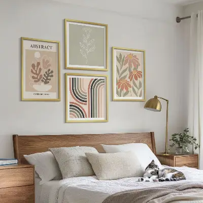 Multi-piece wall decor set Abstract pastel plants