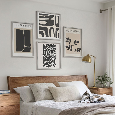 Wall art set Abstract plant patterns