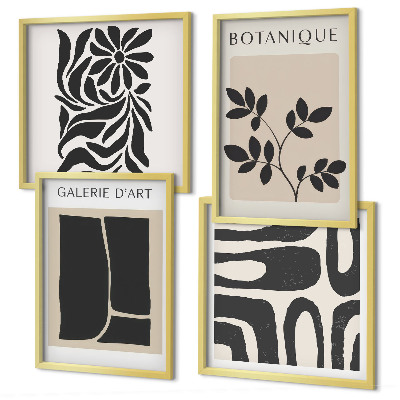 Wall art set Abstract plant patterns