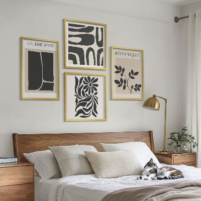 Wall art set Abstract plant patterns