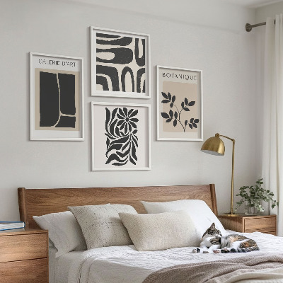 Wall art set Abstract plant patterns