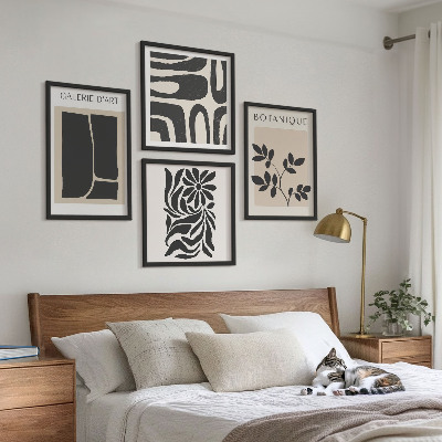 Wall art set Abstract plant patterns
