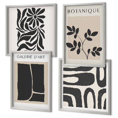 Wall art set Abstract plant patterns