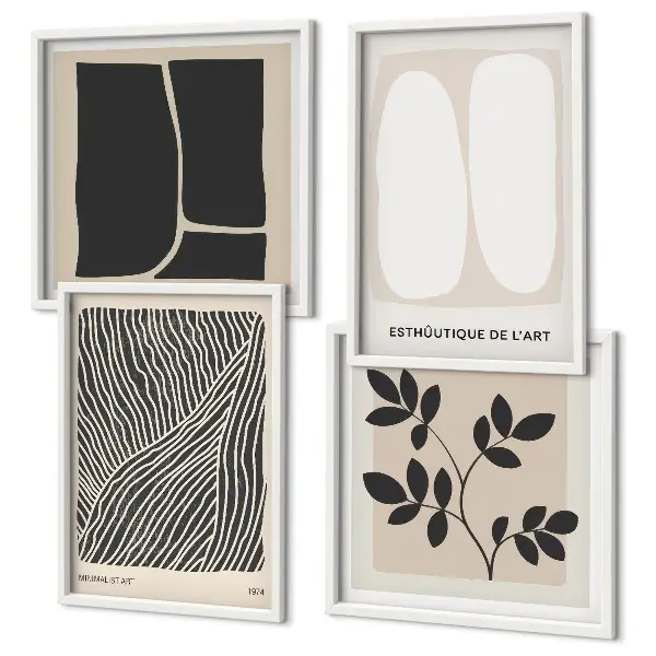 Multi-piece wall decor set Minimalist plant patterns
