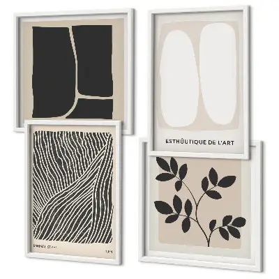 Multi-piece wall decor set Minimalist plant patterns