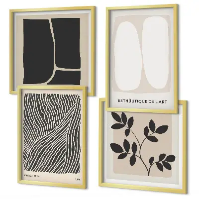 Multi-piece wall decor set Minimalist plant patterns