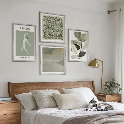 Wall art set Abstract plant patterns