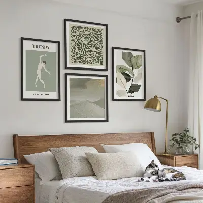 Wall art set Abstract plant patterns
