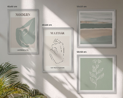 Multi-piece wall decor set Abstract plant shapes