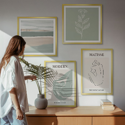Multi-piece wall decor set Abstract plant shapes