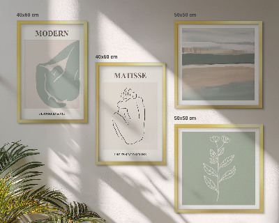 Multi-piece wall decor set Abstract plant shapes