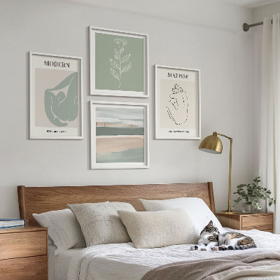 Multi-piece wall decor set Abstract plant shapes