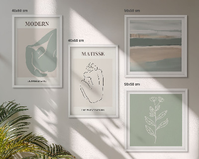 Multi-piece wall decor set Abstract plant shapes