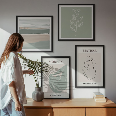 Multi-piece wall decor set Abstract plant shapes