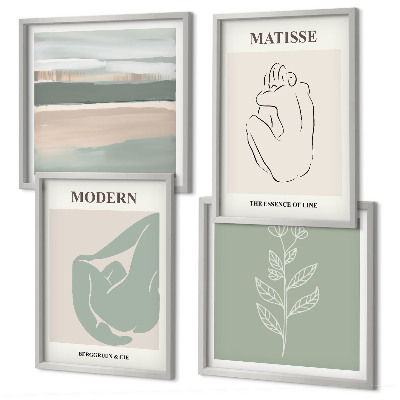Multi-piece wall decor set Abstract plant shapes