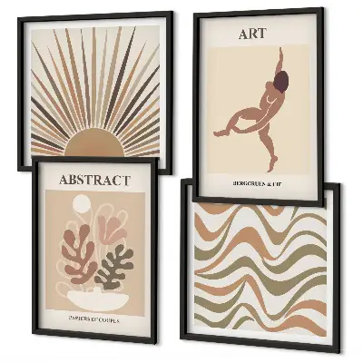 Wall art set Matisse boho abstract patterns