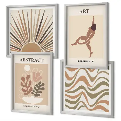 Wall art set Matisse boho abstract patterns