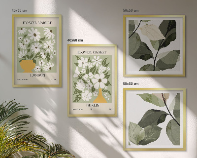 Set of 4 wall art pieces Floral patterns London Dublin