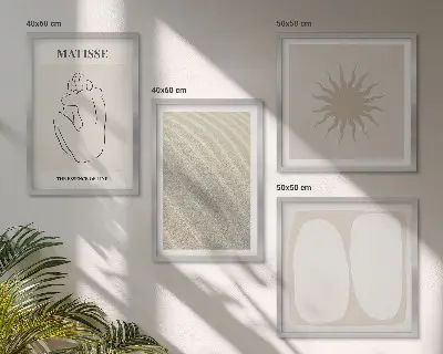 Multi-piece wall decor set Minimalist sand waves