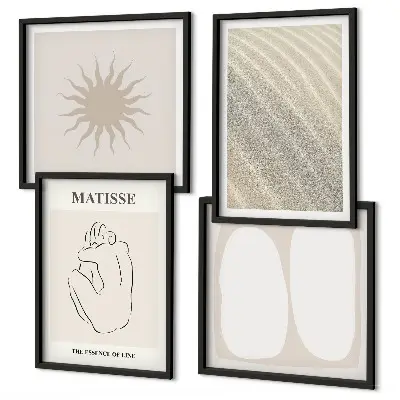 Multi-piece wall decor set Minimalist sand waves