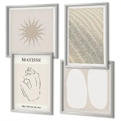 Multi-piece wall decor set Minimalist sand waves