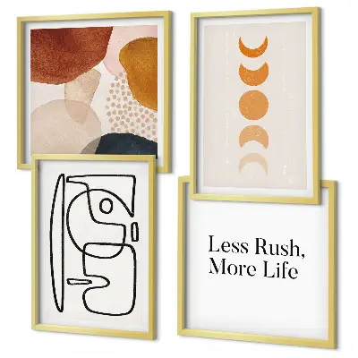 Abstract Shapes Wall Art Set colorful geometric design
