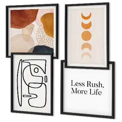 Abstract Shapes Wall Art Set colorful geometric design