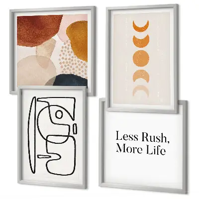 Abstract Shapes Wall Art Set colorful geometric design
