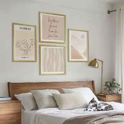 Multi-piece wall decor set Abstract shapes colors