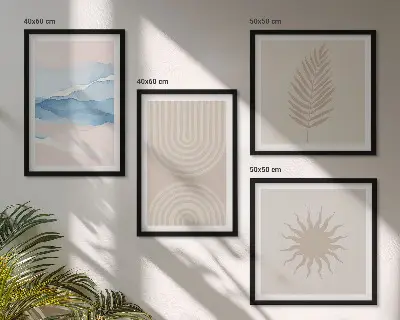 Multi-piece wall decor set Sun waves abstract lines