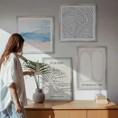Set of 4 Matisse abstract art prints abstract forms wall art