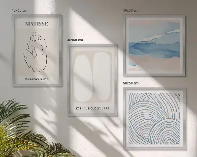 Set of 4 Matisse abstract art prints abstract forms wall art
