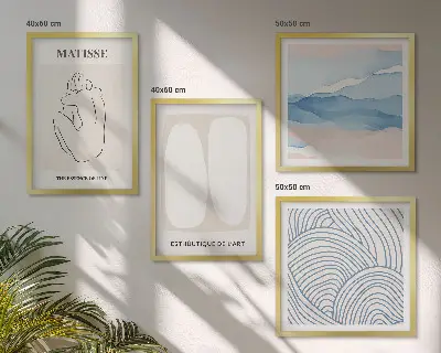 Set of 4 Matisse abstract art prints abstract forms wall art