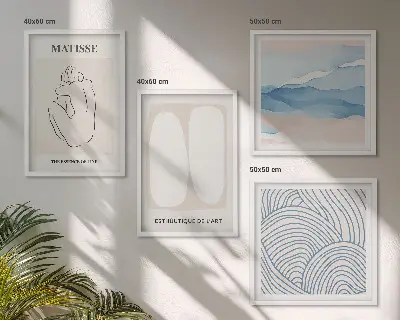 Set of 4 Matisse abstract art prints abstract forms wall art