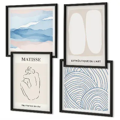 Set of 4 Matisse abstract art prints abstract forms wall art