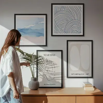 Set of 4 Matisse abstract art prints abstract forms wall art