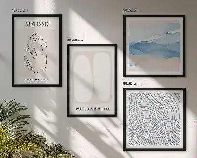 Set of 4 Matisse abstract art prints abstract forms wall art