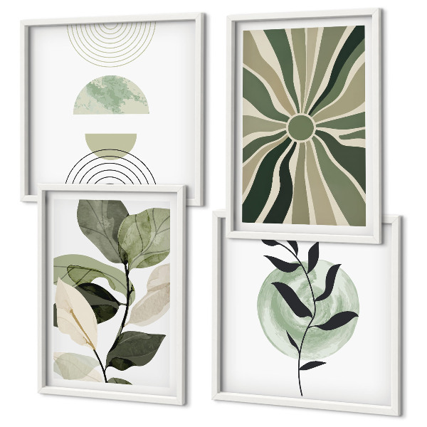 Multi-piece wall decor set Plant geometric shapes